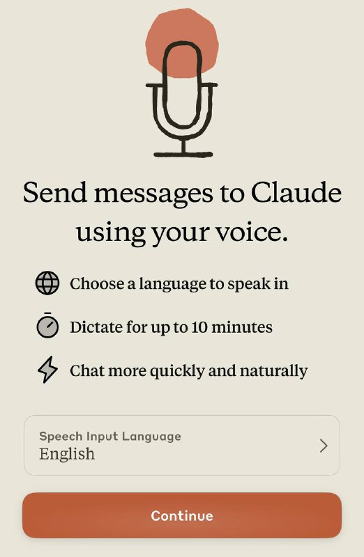 #Update #ClaudeClaude iOS App 现已支持语音识别输入