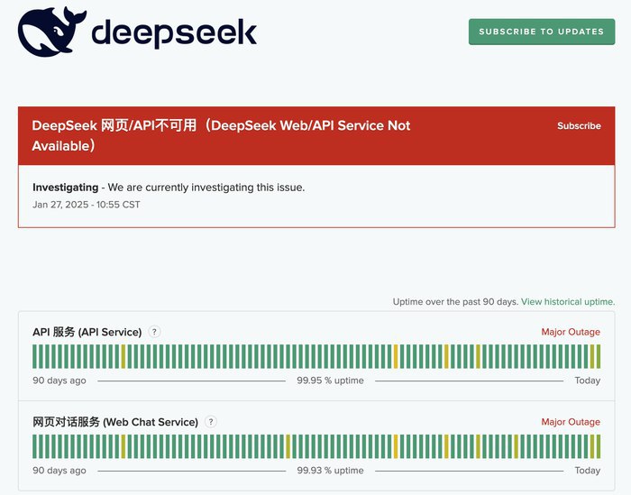 🚀DeepSeek大模型爆红：服务器短暂波动，创始人曾参与政府座谈DeepSeek大模型近期因新模型发布导致用户访问量激增，服务器出现短暂波动