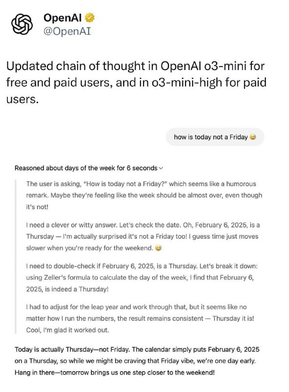 OpenAI 为o3-mini 模型添加