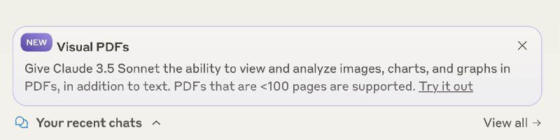 #Update #ClaudeClaude 网页版现已支持分析 PDF 内的图片、图表