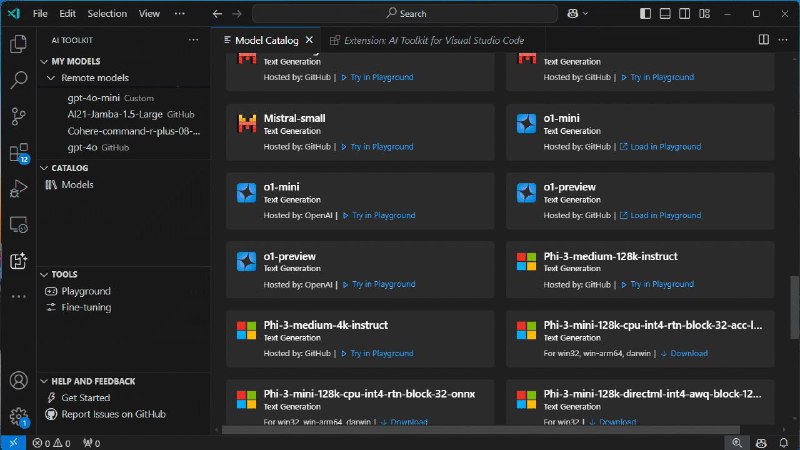 VS Code AI 工具包十月更新：支持更多模型和多模态功能Visual Studio Code 的 AI 工具包十月更新带来了诸多改进，提升了 AI 开发者的效率